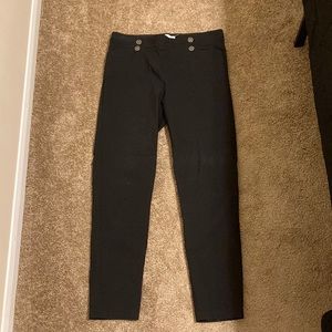 Tapered black stretchy dress pants